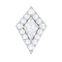 Unique Moissanite Kite Earring for Cartilage Piercing