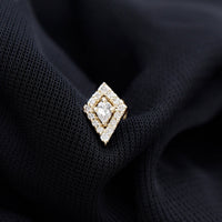 Unique Moissanite Kite Earring for Cartilage Piercing