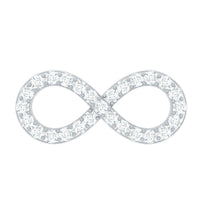 Round Diamond Infinity Earring for Cartilage Piercing