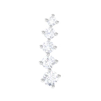 Minimal Moissanite Crawler Earring For Helix Piercing