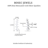 Minimal Moissanite Crawler Earring For Helix Piercing