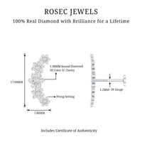 Diamond Flower Ear Crawler Earring