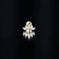 Certified Marquise Cut Diamond Helix Earring for Women