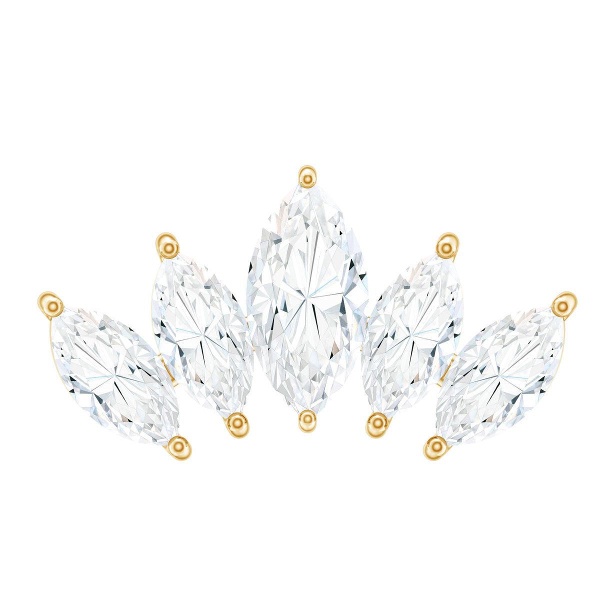 Certified Marquise Cut Diamond Helix Earring for Women