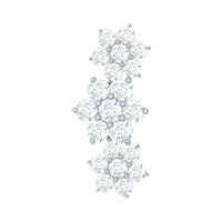 Certified Moissanite Flower Ear Climber Earring