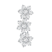 Certified Moissanite Flower Ear Crawler Earring for Women