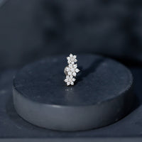 Certified Moissanite Flower Ear Crawler Earring for Women
