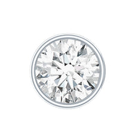 Bezel Set Round Moissanite Earring for Tragus Piercing