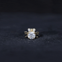 Certified Moissanite Crab Cartilage Earring