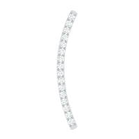Certified Moissanite Curved Climber Earring for Her