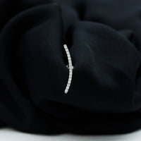 Certified Moissanite Curved Climber Earring for Her