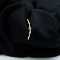 Certified Moissanite Curved Climber Earring for Her