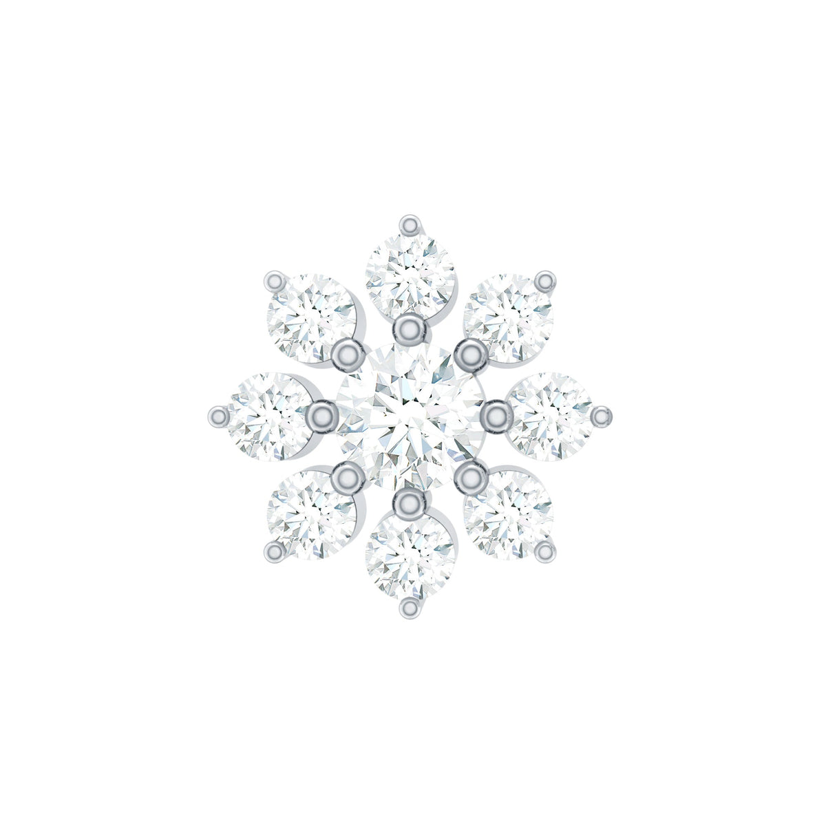 Minimalist Moissanite Flower Cartilage Earring