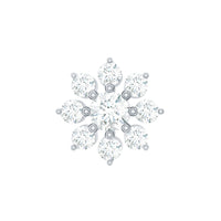 Minimalist Moissanite Flower Cartilage Earring