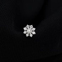 Minimalist Moissanite Flower Cartilage Earring