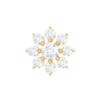 Minimalist Moissanite Flower Cartilage Earring
