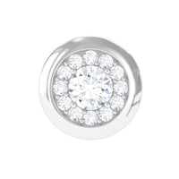 Moissanite Circle Geometric Cartilage Earring