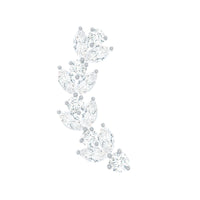 Nature Inspired Diamond Leaf Crawler Helix Earring