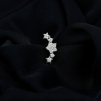 Unique Moissanite Star Crawler Earring for Helix Piercing