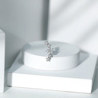 Unique Moissanite Star Crawler Earring for Helix Piercing