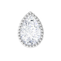 Solitaire Diamond Teardrop Stud Earring for Helix Piercing