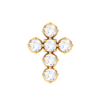 Certified Moissanite Cross Earring for Cartilage Piercing