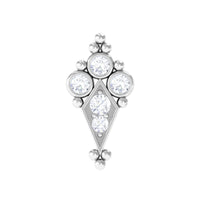 Diamond Art Deco Cartilage Earring with Beads