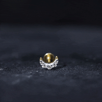 Moissanite Crescent Moon Helix Earring for Women
