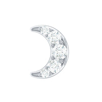 Moissanite Crescent Moon Helix Earring for Women