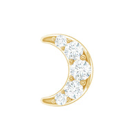Moissanite Crescent Moon Helix Earring for Women