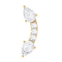 Certified Moissanite Curved Cartilage Earring