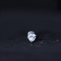 Heart Shape Moissanite Earring for Tragus Piercing