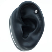 Heart Shape Moissanite Earring for Tragus Piercing