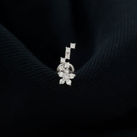 Moissanite Ear Crawler Earring for Cartilage Piercing
