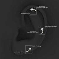 Moissanite Ear Crawler Earring for Cartilage Piercing