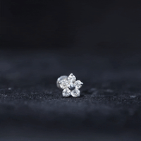 Certified Moissanite Flower Conch Earring for Women