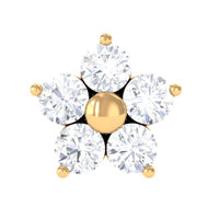 Certified Moissanite Flower Conch Earring for Women