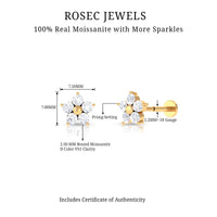 Certified Moissanite Flower Conch Earring for Women