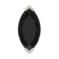 Natural 0.74 Carat Marquise Shape Black Onyx Conch Earring