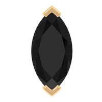 Natural 0.74 Carat Marquise Shape Black Onyx Conch Earring
