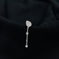 Natural Diamond Chain Dangle Earring for Cartilage Piercing