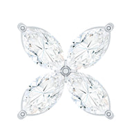 Marquise Cut Moissanite Flower Cartilage Earring
