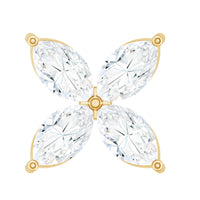 Marquise Cut Moissanite Flower Cartilage Earring