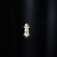 Dainty Moissanite Star Cartilage Earring with Flat Back