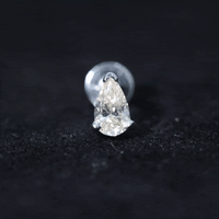 Pear Shape Moissanite Solitaire Conch Earring