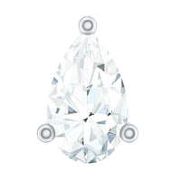 Pear Shape Moissanite Solitaire Conch Earring