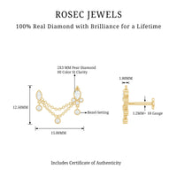 Vintage Style Diamond Double Piercing Earring