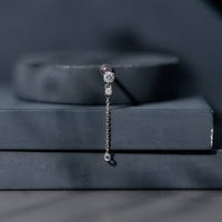 Certified Diamond Chain Drop Earring for Helix Piercing
