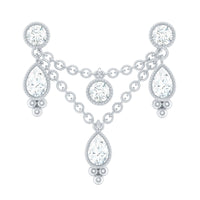 Vintage Inspired Diamond Chain Double Piercing Earring