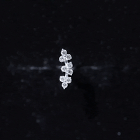 Unique Moissanite Cartilage Climber Earring
